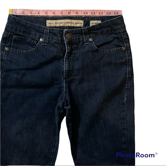 Nine West Women Blue Vintage America Classic Rise Boyfriend Capri Jean size 6/27 - Picture 4 of 11